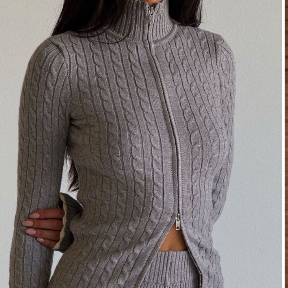 Frankie’s Bikinis Zip Up Sweater